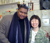 Wycliffe Gordon and TJYBF Coordinator Yvonne Au