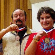Bob Draga pretends he got an award